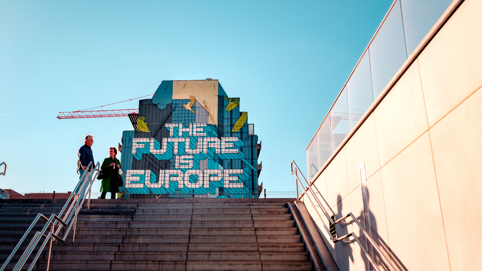 Siblega bouche de métro escalierpersonne street art future is europe